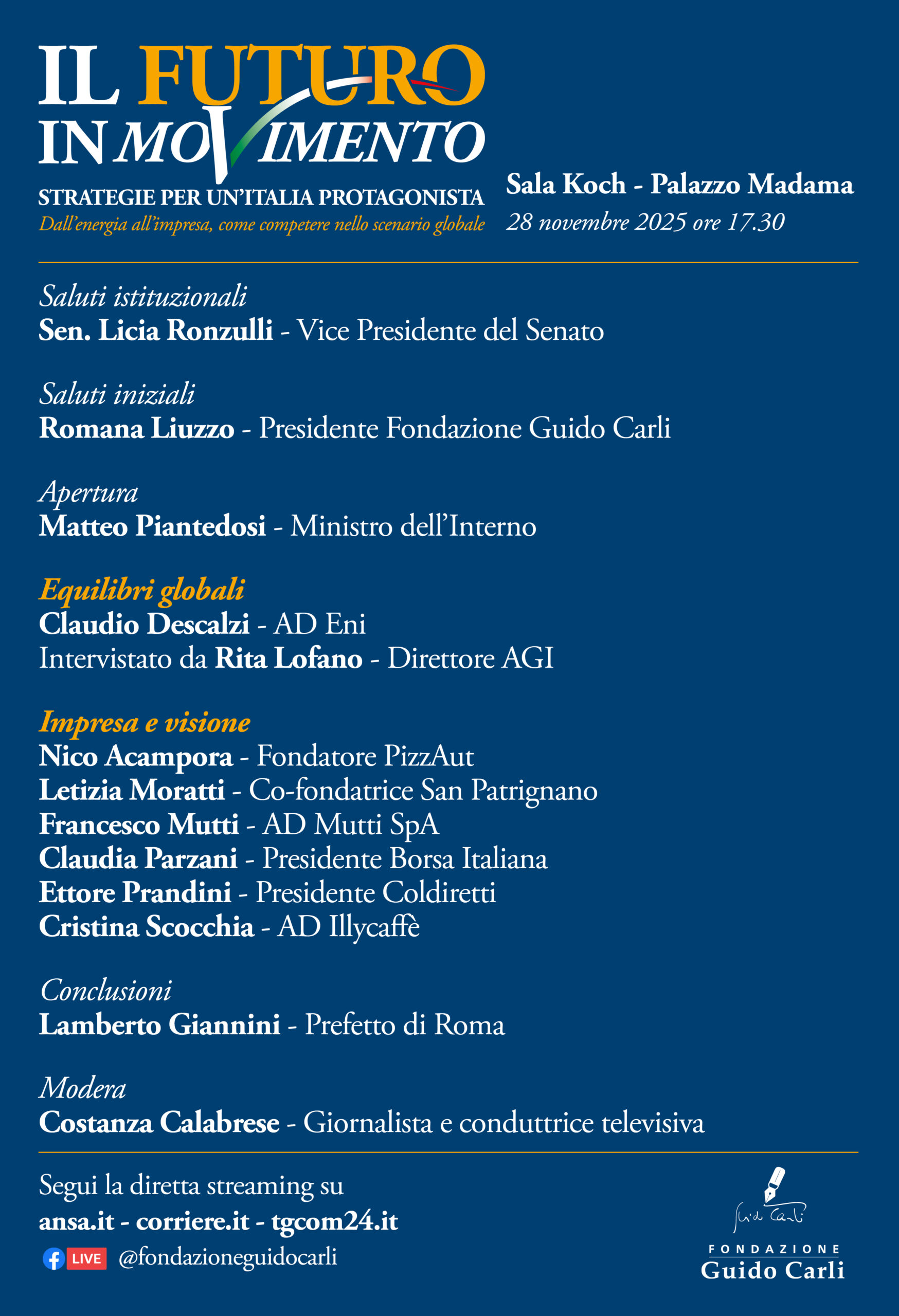 Il Futuro in Movimento. Strategie per un’Italia protagonista. Dall’energia all’impresa, come competere nello scenario globale